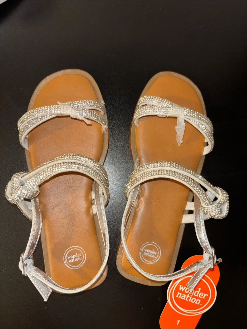 Girls' Shimmering Ivory Sandal & Metallic Ivory Clog Set